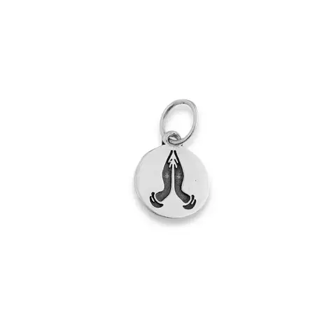 Pingente Medalha Namastê - Prata 925 - comprar online