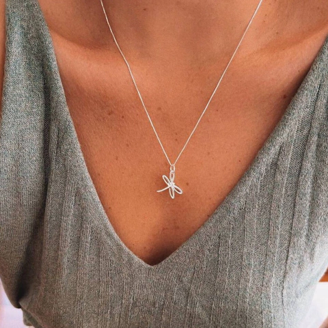 Colar Libélula - Prata 925