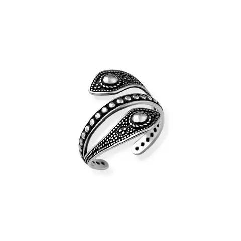 Anel Serpente Bali Ajustável - Prata 925 - comprar online