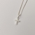 Colar Cruz Mini Cravejada - Prata 925 - comprar online