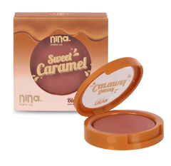 Blush cremoso Sweet caramel cor strawberry caramel - Nina makeup