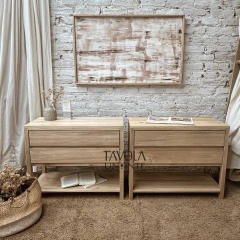 Juego mesas de luz Avellano 80