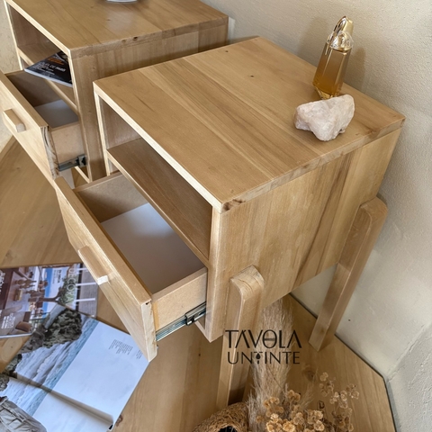 Mesa de luz Álamo 1 cajón con tirador - comprar online