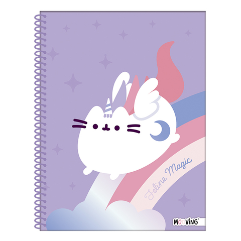 Cuadernillo universitario rayado - Pusheen lila