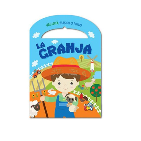 Libro valija para colorear - Princesas/Dino/Granja