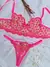CONJUNTO ROSA NEON SEM BOJO CORAÇÕES PERSONALIZÁVEL (NÃO ACOMPANHA LETRAS)