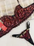 CONJUNTO TULE VERMELHO BEIJO PRETO SEM BOJO PERSONALIZÁVEL (NÃO ACOMPANHA LETRAS)