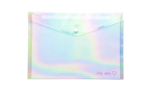 Pasta Envelope Holográfica Pink Vibes - Jocar Office/Leonora