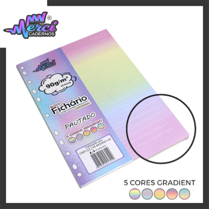 Refil Colegial Degradê - Merci