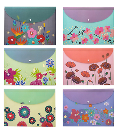 Pasta Envelope Flowers Select - Tamanho A4 - Molin