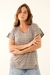 Remera Angie con voladitos modal soft rayado - comprar online