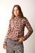 Polera Moscú lanilla print con botones en manga - tienda online