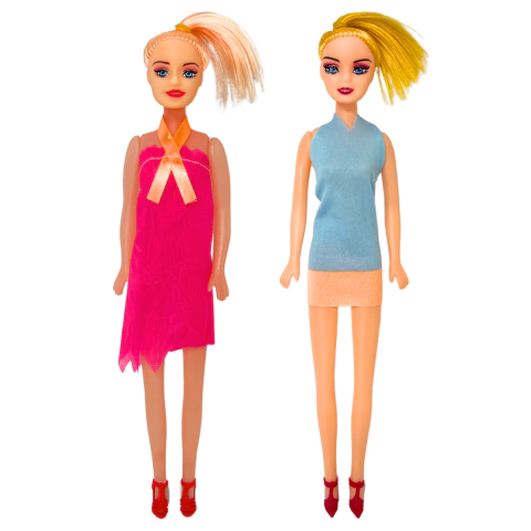 Muñecas Fashion De Plástico Pack x2 Juguete Niños Diversión - comprar online