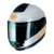 Casco Para Motos Con Visor Anti-crash Cid Integral Splendor Blanco Con Naranja - comprar online