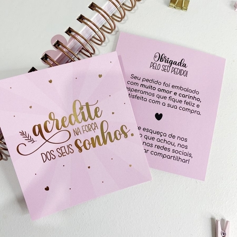 Cartão • 9x10 cm - Hotstamping