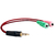 CABLE ADAPTER // CABLE ADAPTADOR MINIPLUG 3.5 MM M A 2 MINIPLUG 3.5 MM H