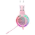 ST-4201 // COMBO GAMER AURICULARES Y MOUSE LUCES LED KIT NOGA COLOR ROSA RGB - comprar online