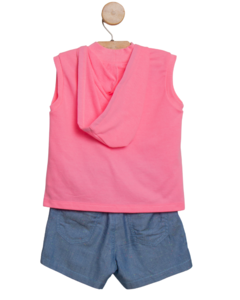 Conjunto de Blusa sem Manga com Capuz - comprar online