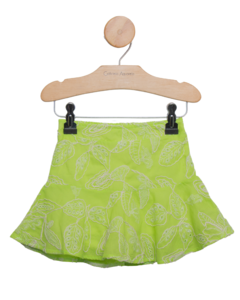 Conjunto de cropped e saia peplum em algodão bordado na internet