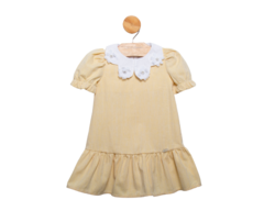 Vestido com Gola Bordada