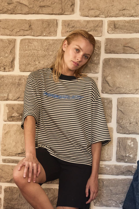 REMERA STRIPES NEGRA - PM HEAT - comprar online