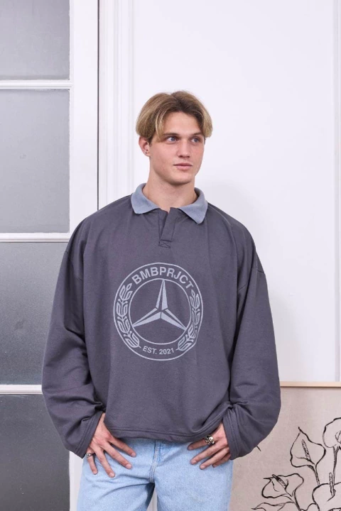 BUZO POLO GRIS - FIRE LAYER - comprar online