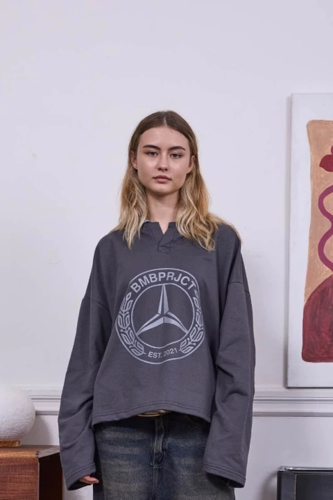 BUZO POLO GRIS - FIRE LAYER - comprar online