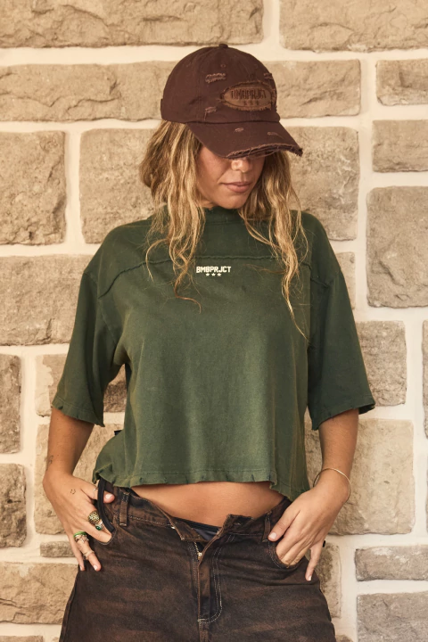 REMERA VERDE WASHED - BEACH - comprar online