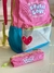 KIT CLIO MOCHILA ESTOJO JUVENIL SPREAD LOVE ROSA - Eu Amo Bolsas 