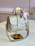 BOLSA MEDIA COM LENÇO E DETALHE DE ZIPER NA LATERAL - DOURADA