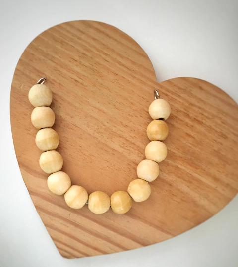 Alça Enfeite com Bolinhas de Madeira