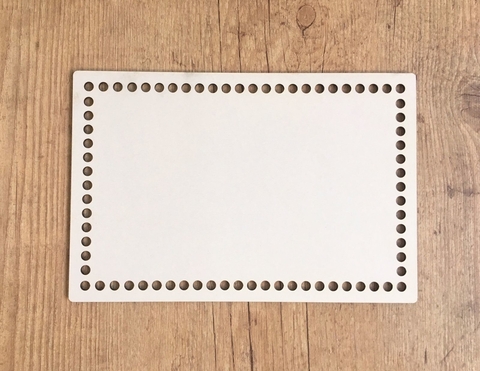 Base Retangular 20cm x 12cm em MDF para Crochê