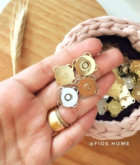 Botão Imã Costurável 14mm e 18mm