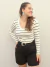 Blusa Feminina Lua Manga Longa Estampa Listrada Tecido Canelado - comprar online