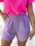 Short Feminino Eduarda Tecido Duna com Elastico na Cintura