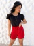 Short Feminino Eduarda Tecido Duna com Elastico na Cintura - Natana Stinguel