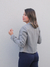 Blazer Cropped Feminino Mafê no Tecido de Alfaiataria