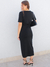 Conjunto Feminino Mari Saia e Blusa Preto Verso 