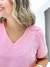Blusa Feminina Daphne Tecido de Crepe com Detalhe na Manga - loja online