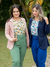 Blazer Feminino Esther Rose e azul marinho frente