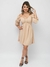 Vestido Feminino Aurélia em Duna com Mangas 3/4