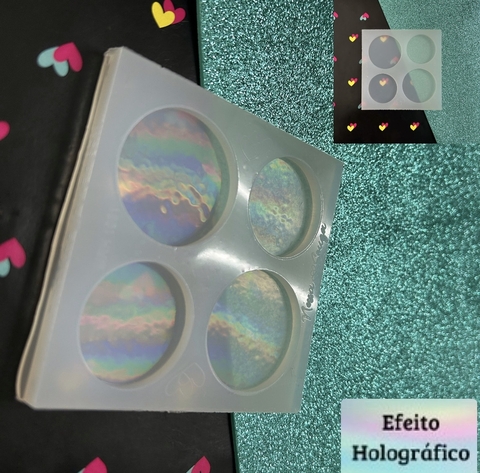 Círculos 4 cm e 3,5 cm Holográfico MRH1003