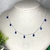 Gargantilha Choker 7 Cristais Azuis - loja online