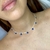 Gargantilha Choker 7 Cristais Azuis - comprar online