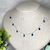 Gargantilha Choker 7 Cristais Azuis