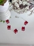 Pulseira Trevo Mk Vermelho 5 Pedras - Prata 925 - comprar online