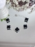 Pulseira Trevo Mk Preto 5 Pedras - Prata 925 - comprar online