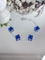 Pulseira Trevo Mk Azul 4 Pedras - Prata 925 - comprar online