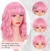 Peluca Rosa Corta 14" Entrega en 10 días - comprar online