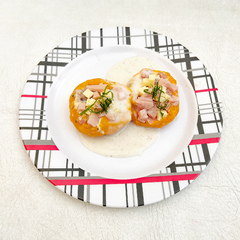 Calabacitas Rellenas de Jamón y Queso